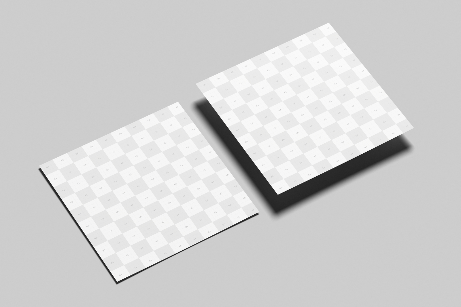 Free Square Leaflet Mockup On Surface Angled View