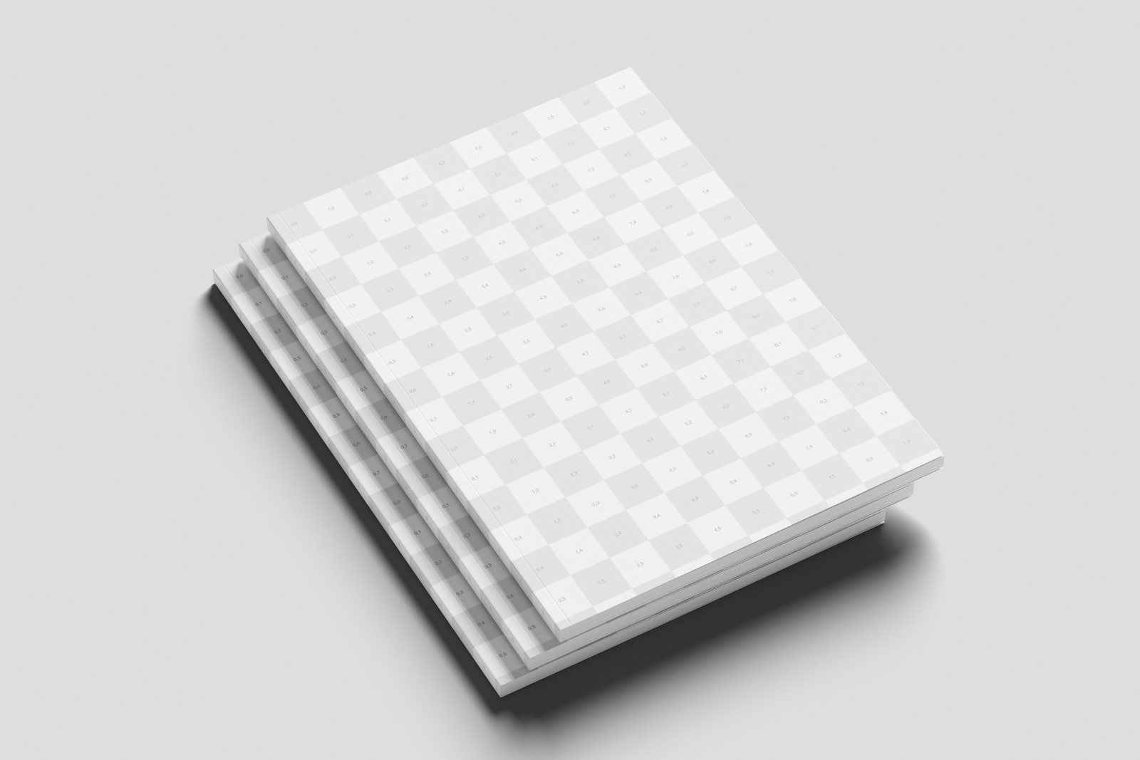 EU Magazine Mockup On Surface Angled Perspective