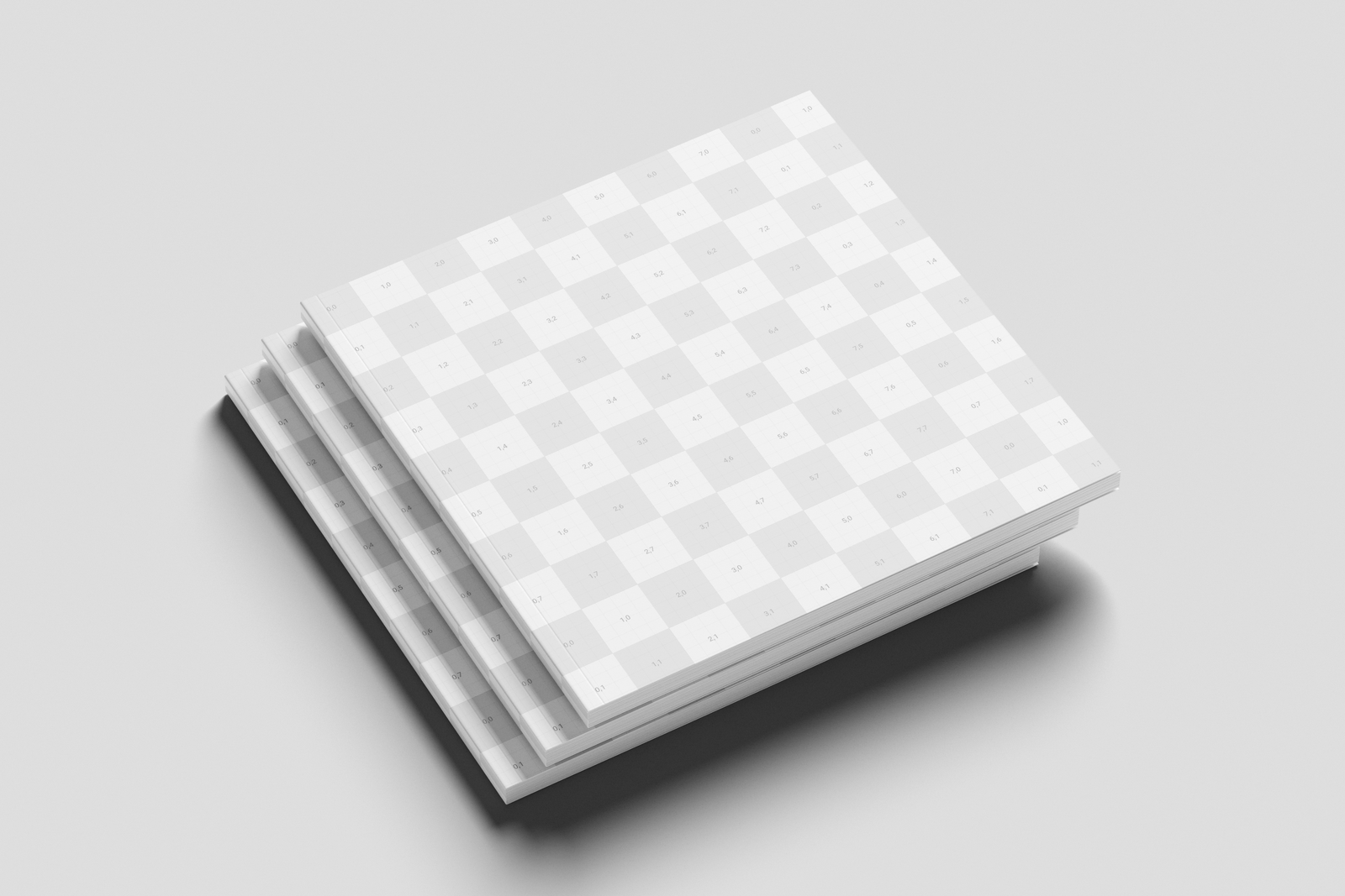 Free Square Magazine Mockup PSD Angled View