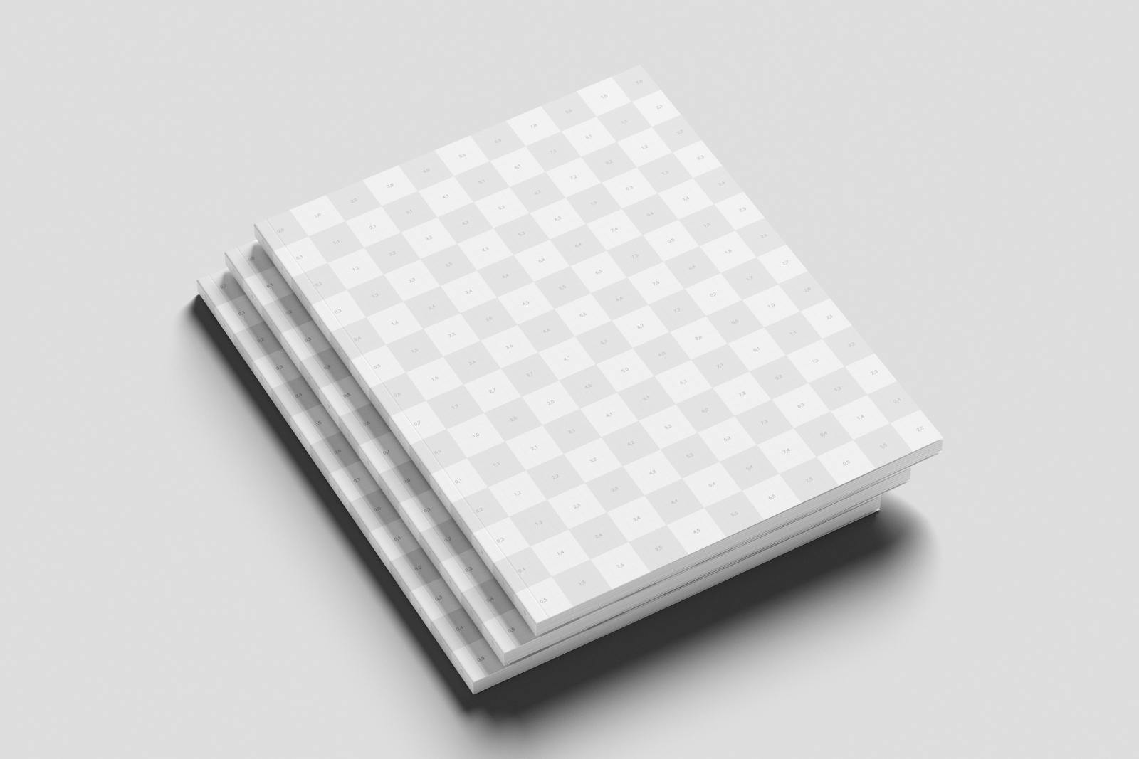 Free US Letter Magazine Mockup On Surface Angled View