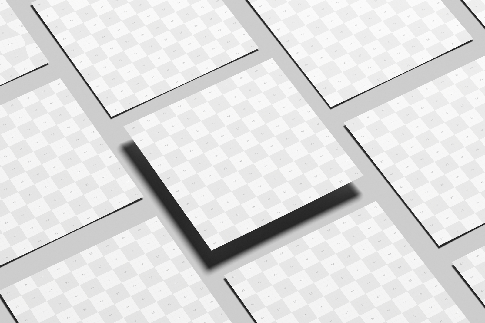 Free Square Leaflet Mockup Angled View