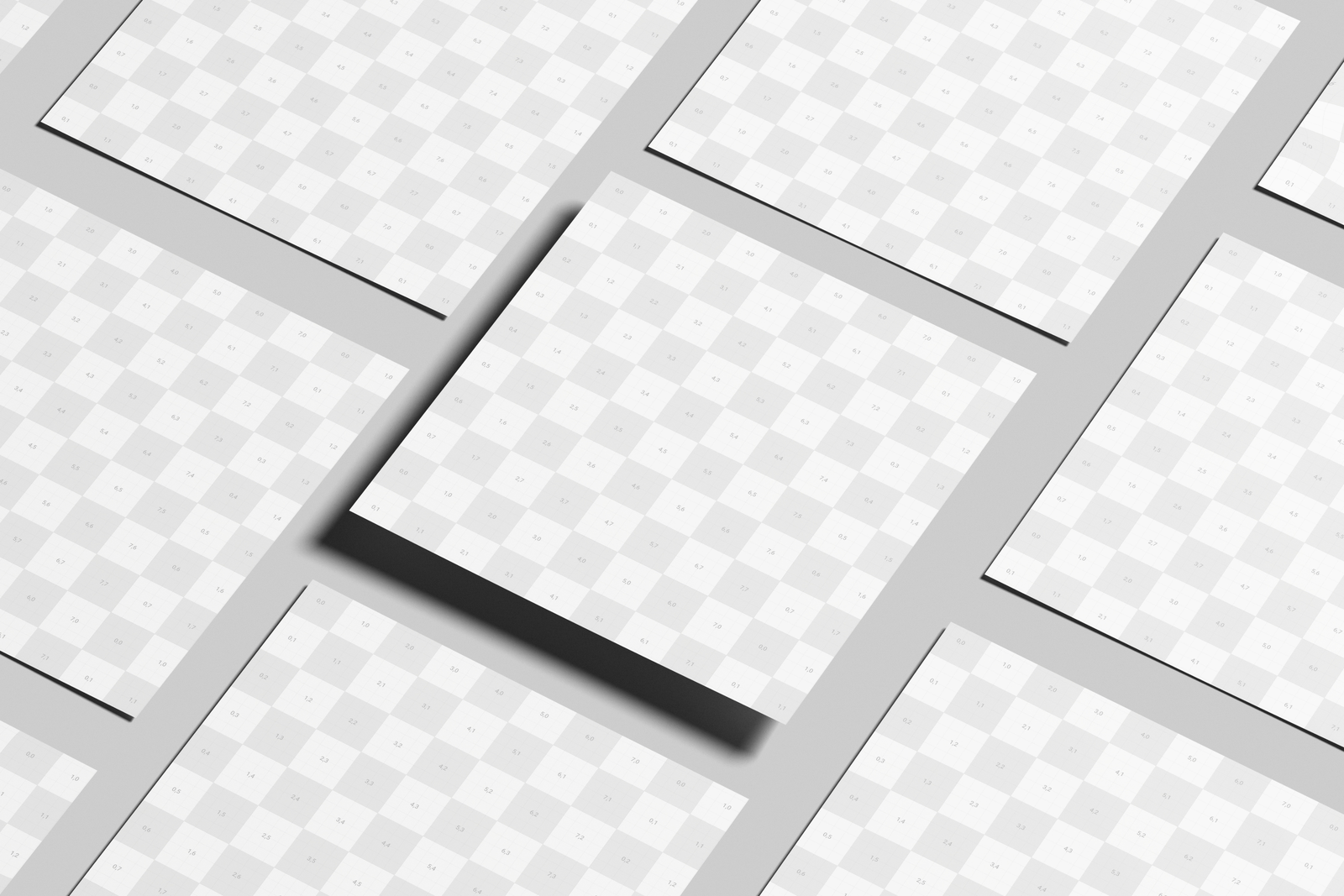 Free Square Poster Mockup On Surface