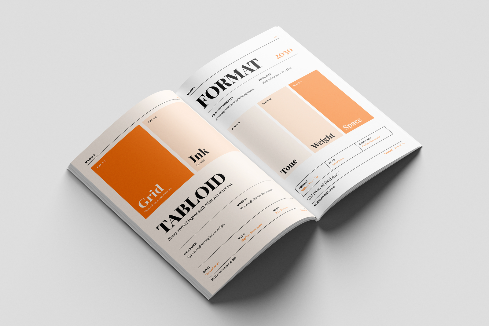 Tabloid Branding Magazine Mockup
