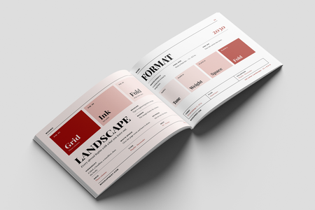 US Letter Horizontal Print Magazine Mockup