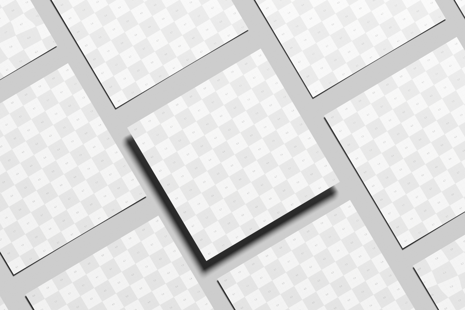 Free Square Pamphlet Mockup