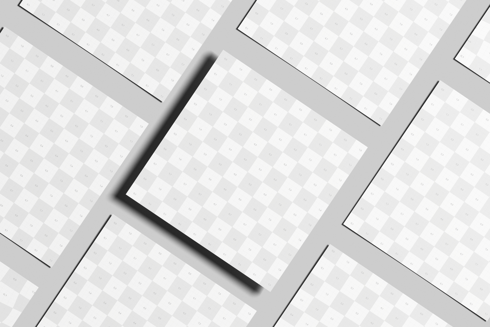 Free Square Pamphlet Mockup On Surface