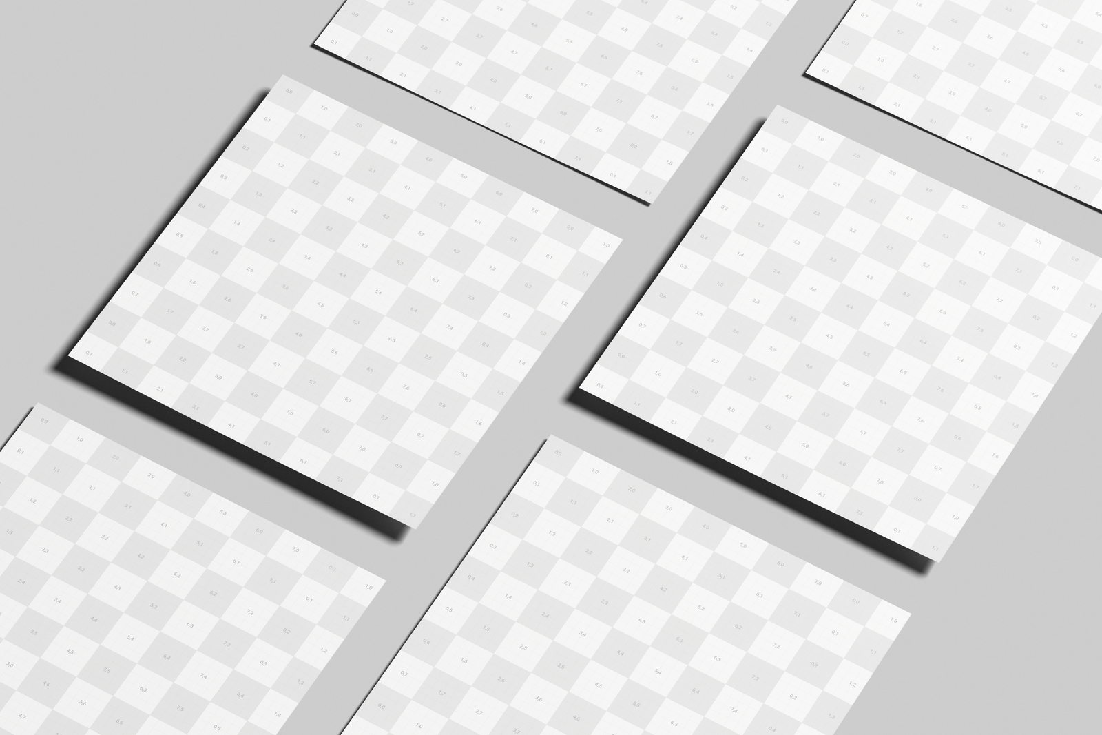 Square Flyer Mockup On Surface