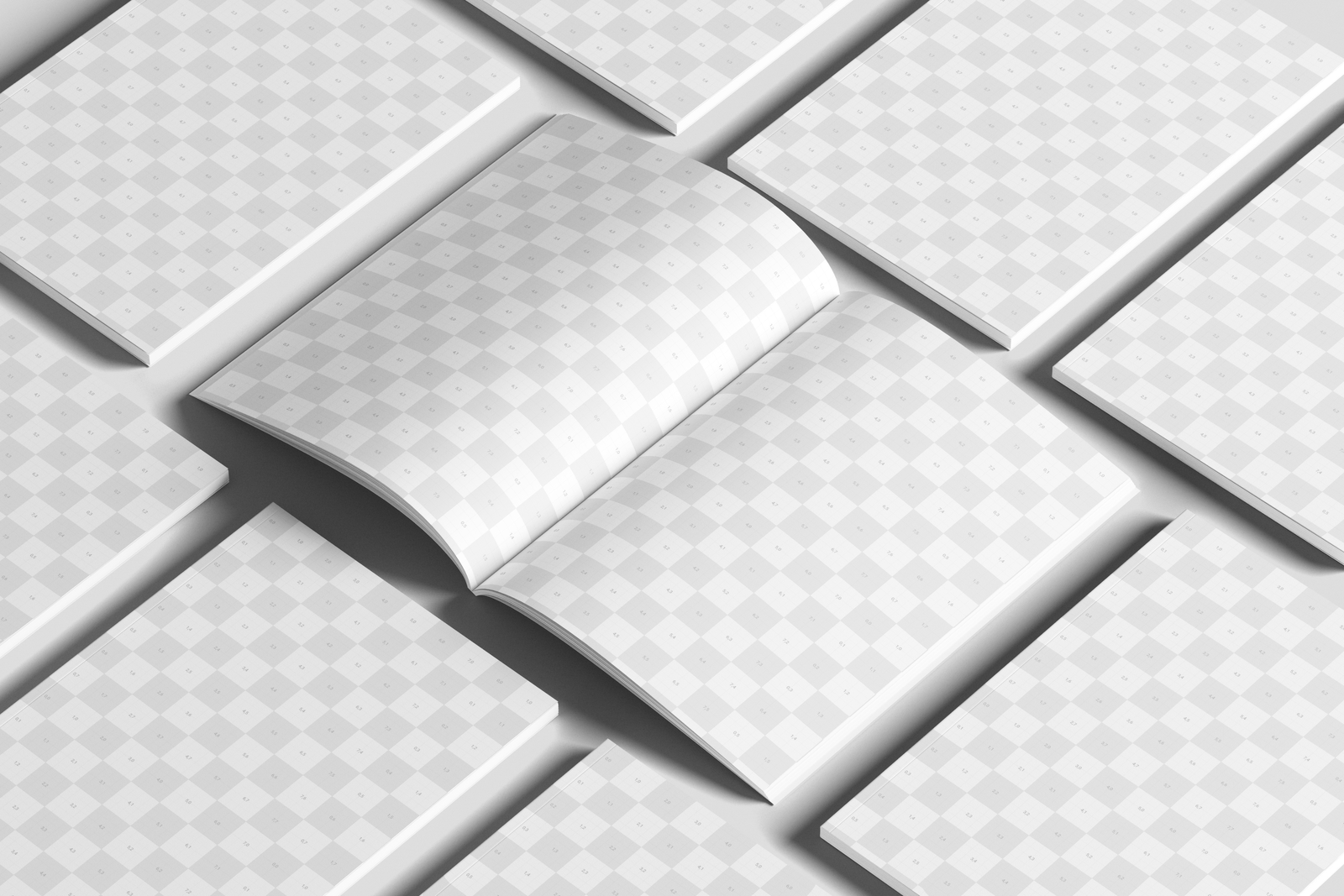Free EU Magazine Mockup High Angle View