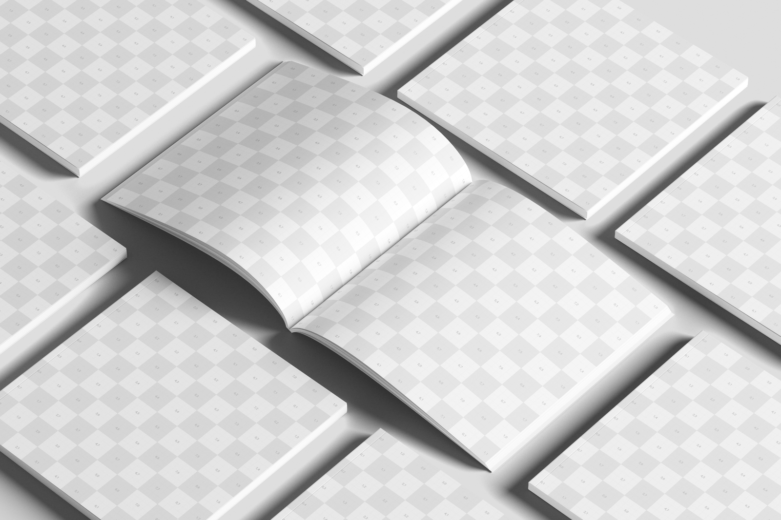 Free Square Professional Magazine Mockup