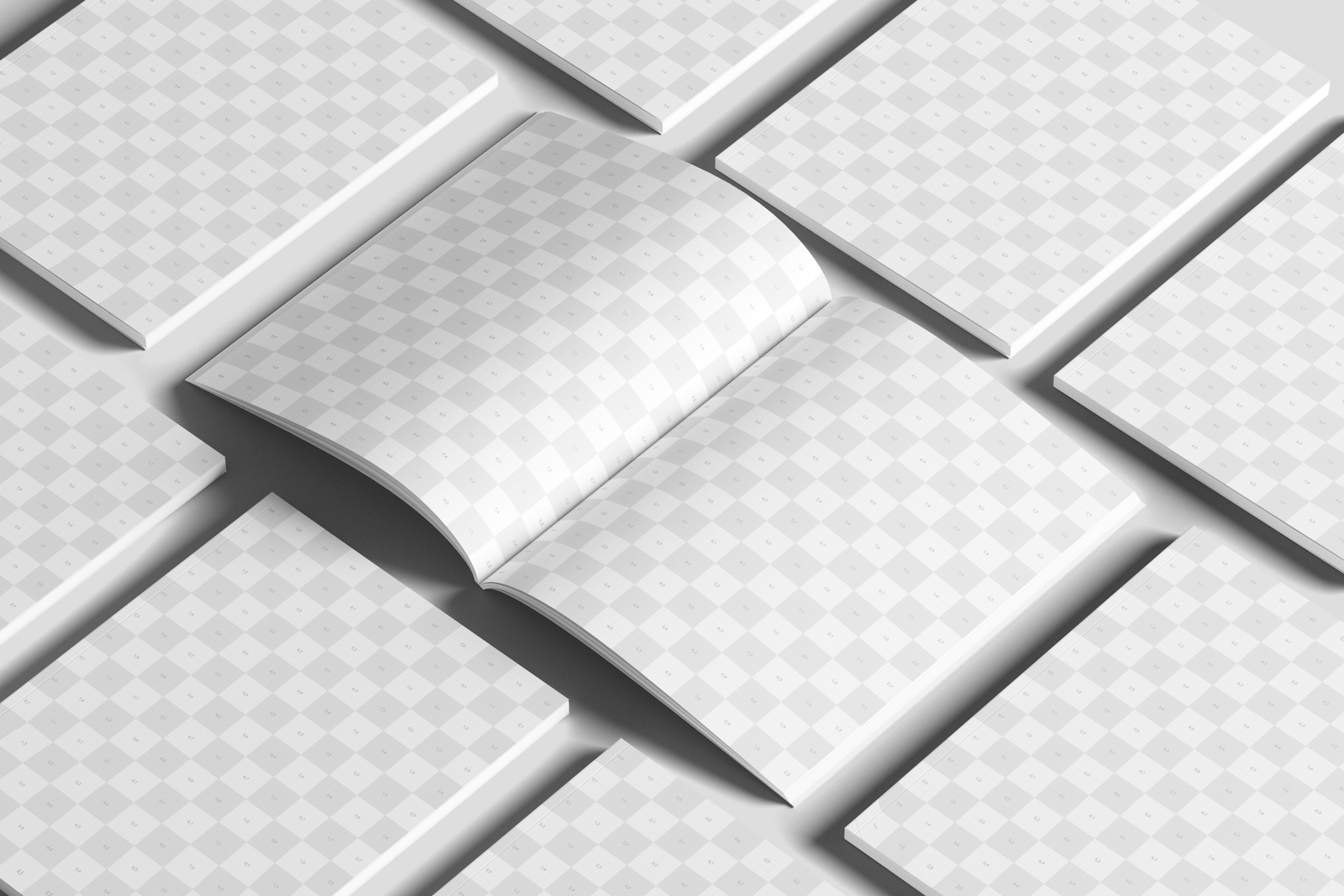 Free US Letter Professional Magazine Mockup Open Set