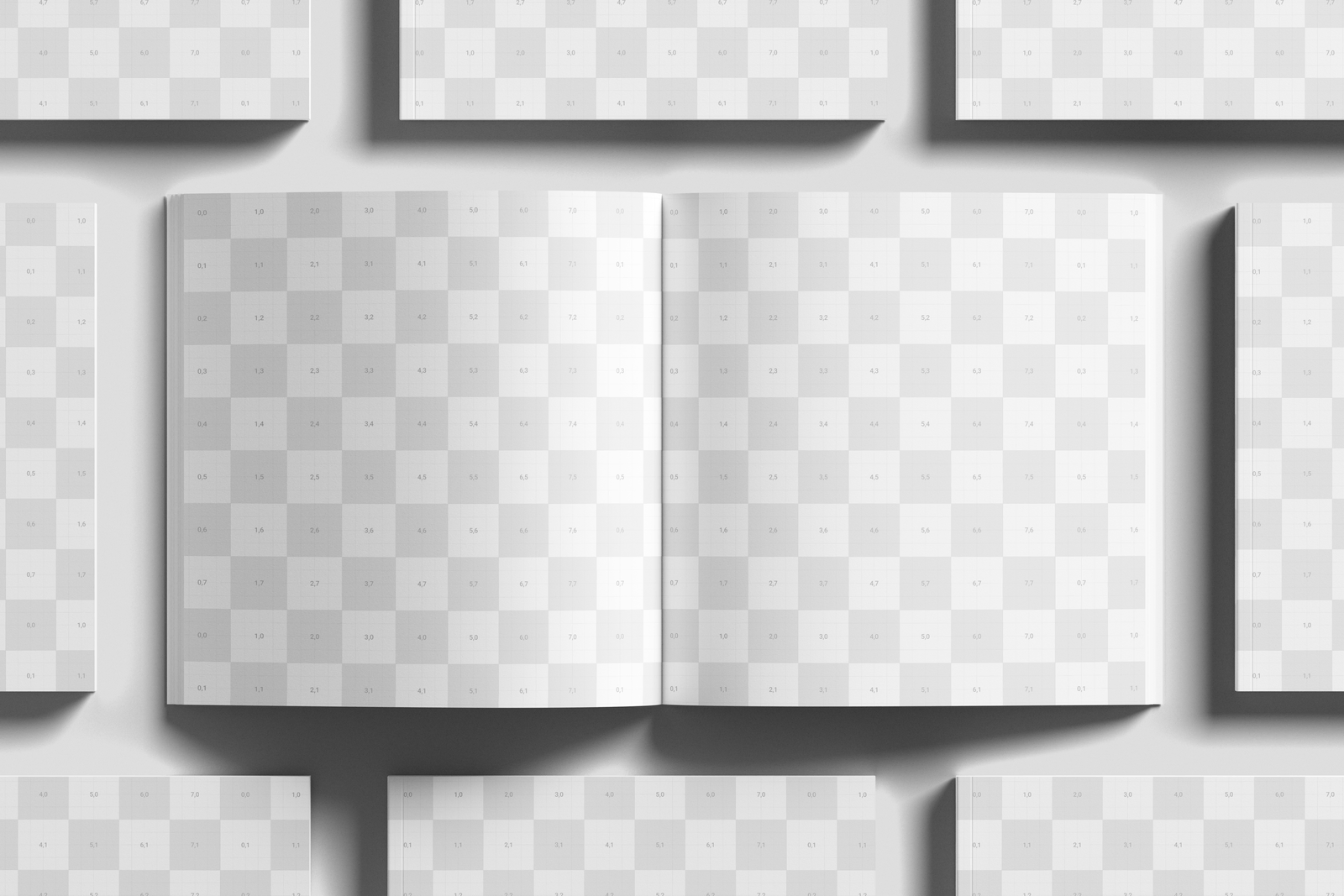 Free Square Editorial Magazine Mockup PSD