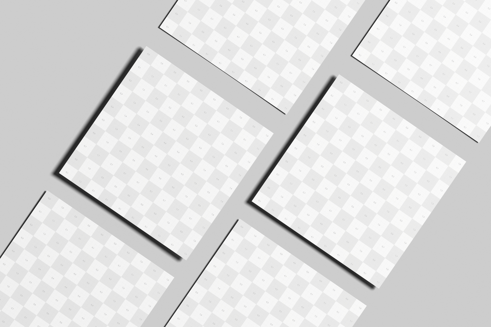 Free Square Pamphlet Mockup Top View