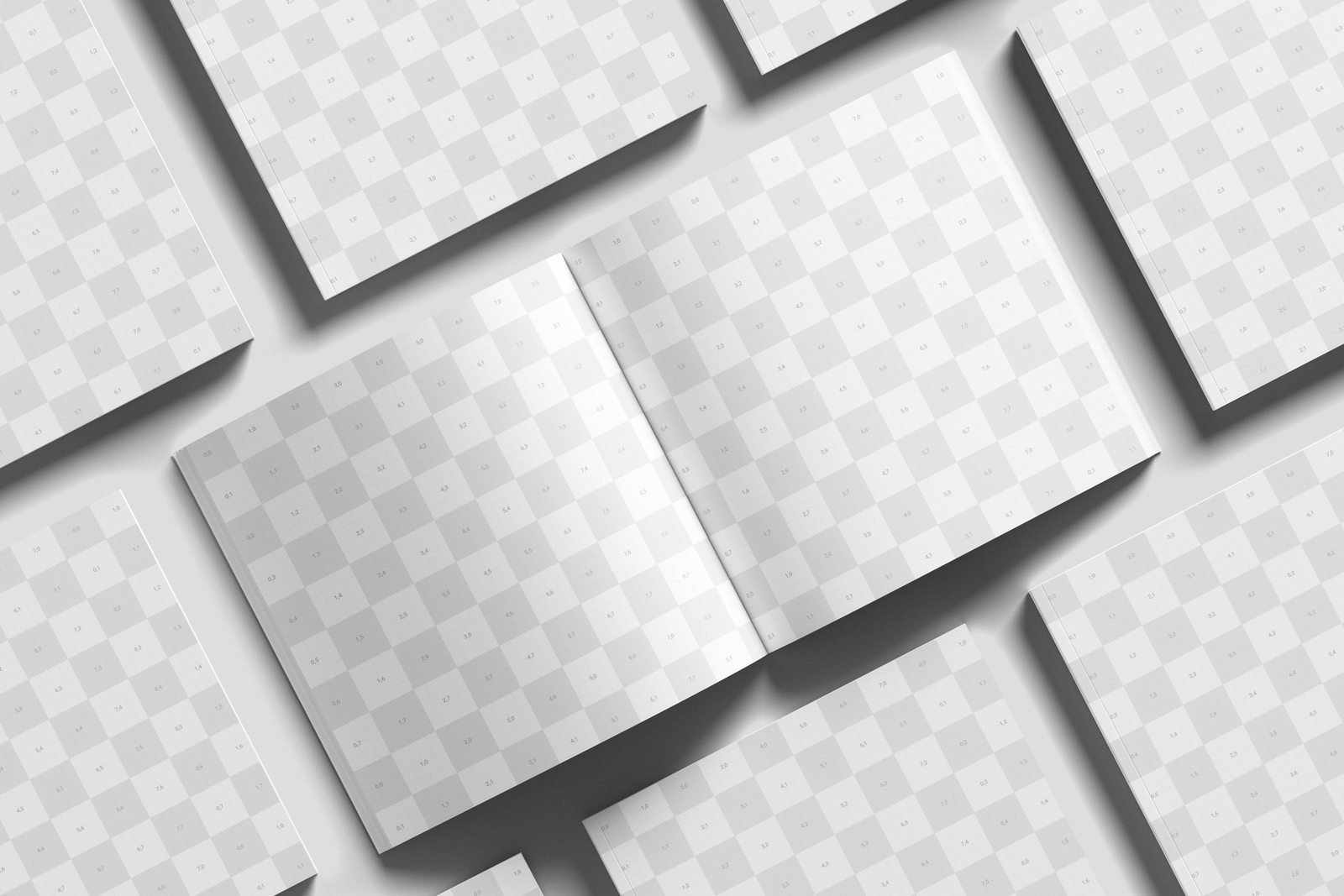 Square Print Magazine Mockup