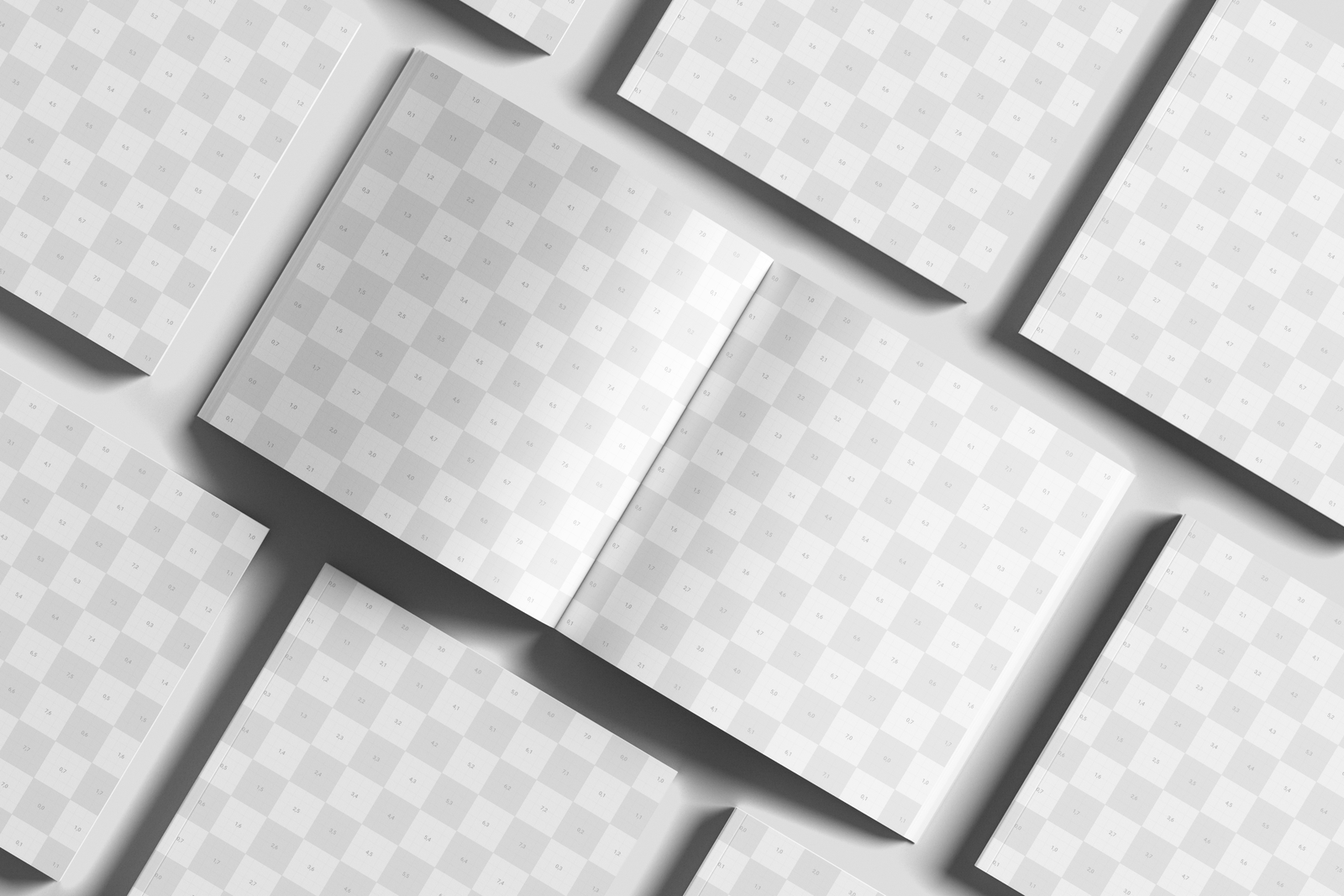 Free Square Branding Magazine Mockup