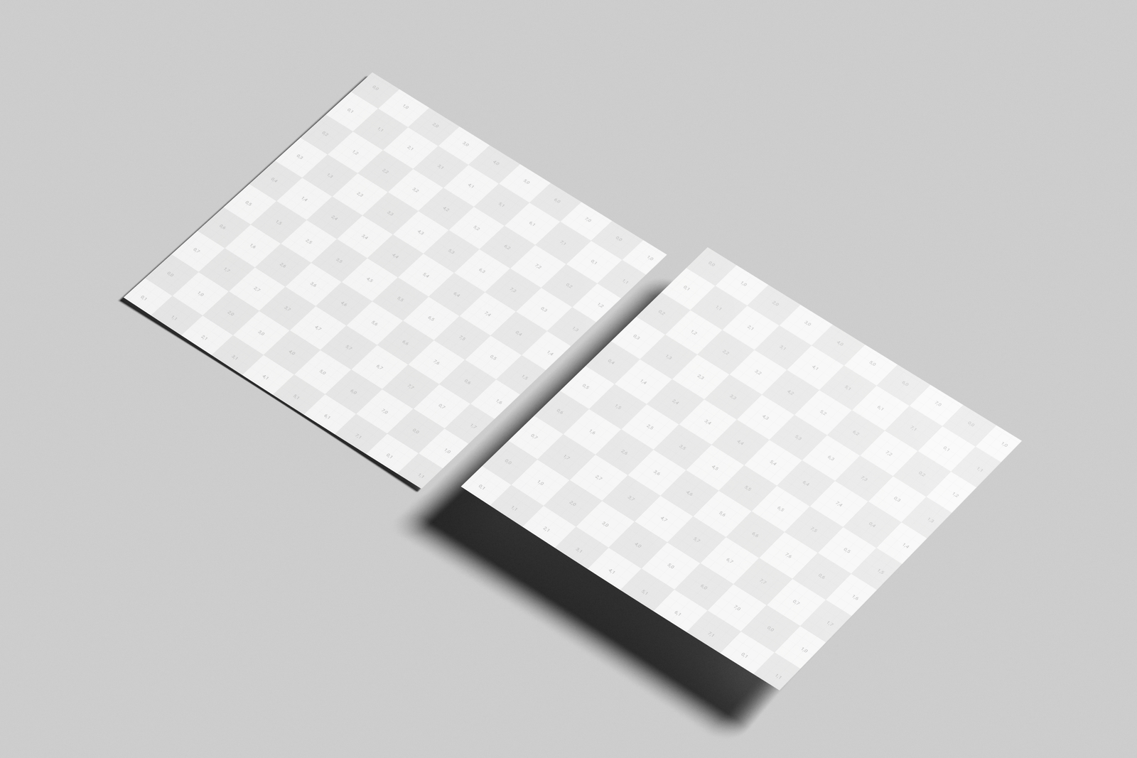 Free Square Handbill Mockup Angled View