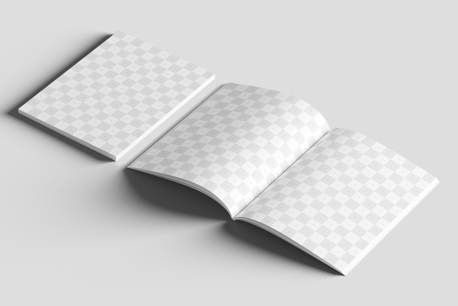 US Letter Magazine Mockup Open Spread