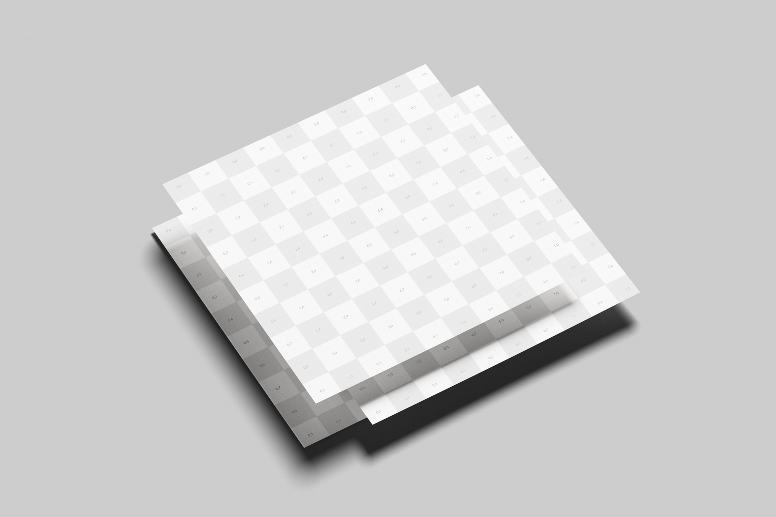 Free Square Flyer Mockup Angled Perspective
