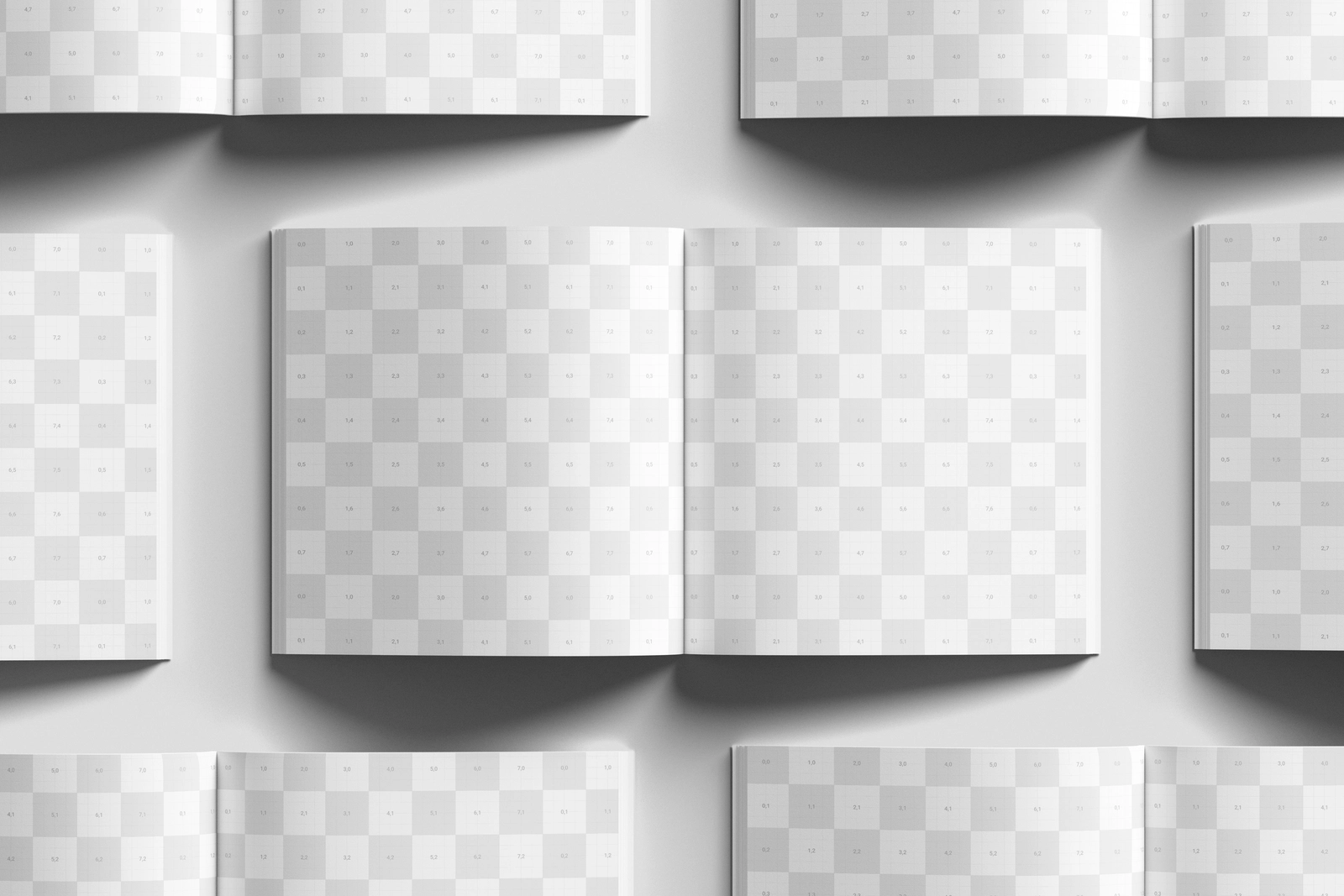 Square Editorial Magazine Mockup PSD
