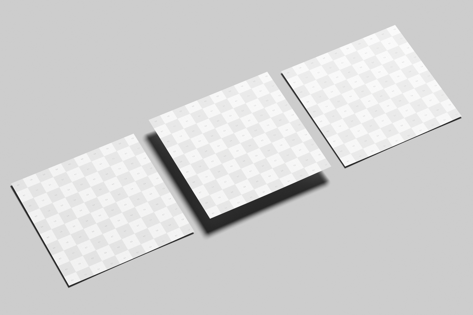 Free Square Handbill Mockup High Angle View