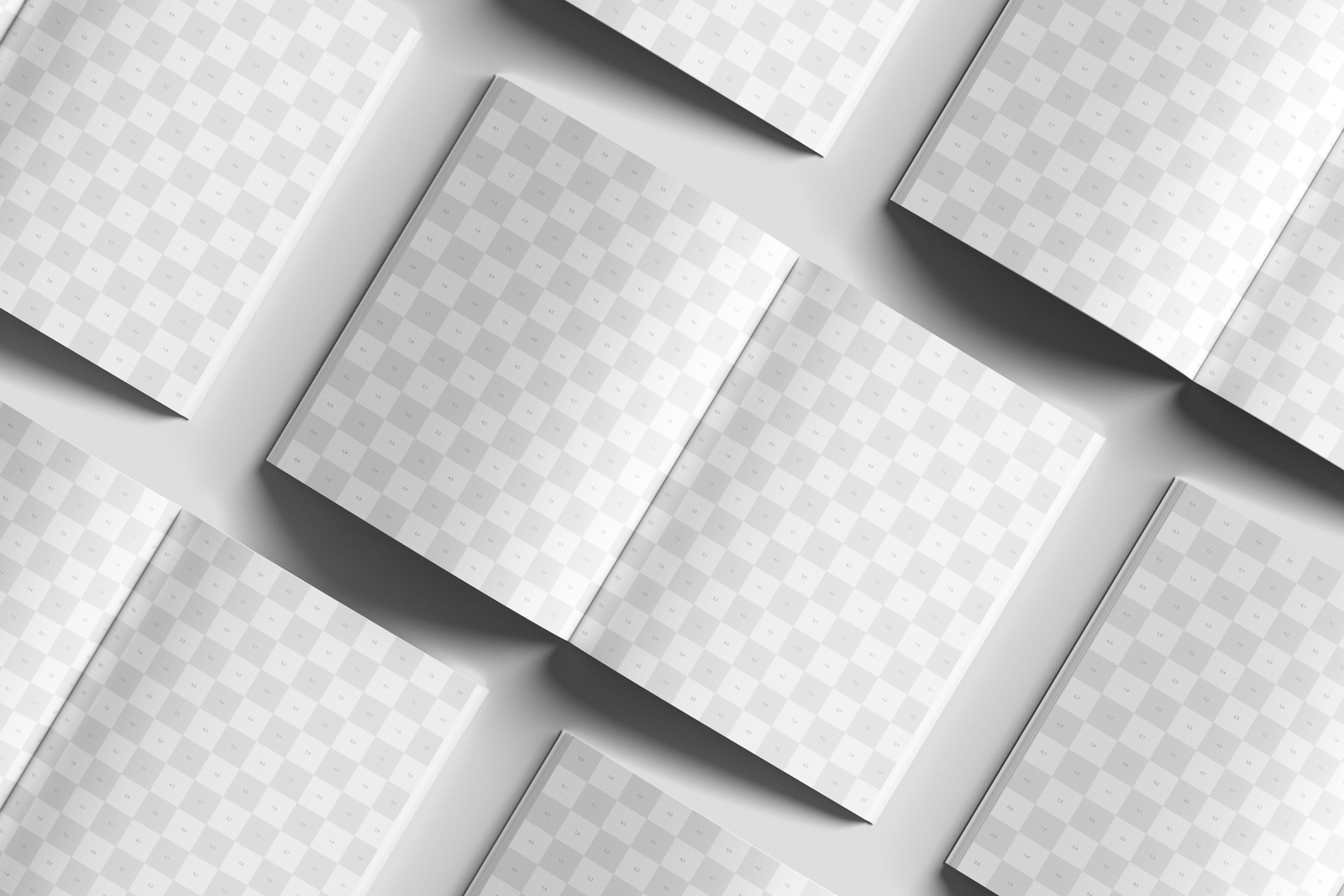 Free US Letter Modern Magazine Mockup High Angle View