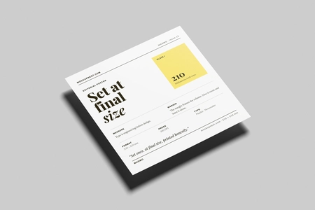 Free Square Flyer Mockup Angled View
