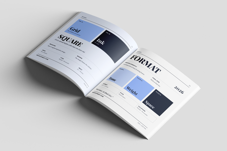 Free Square Modern Magazine Mockup PSD