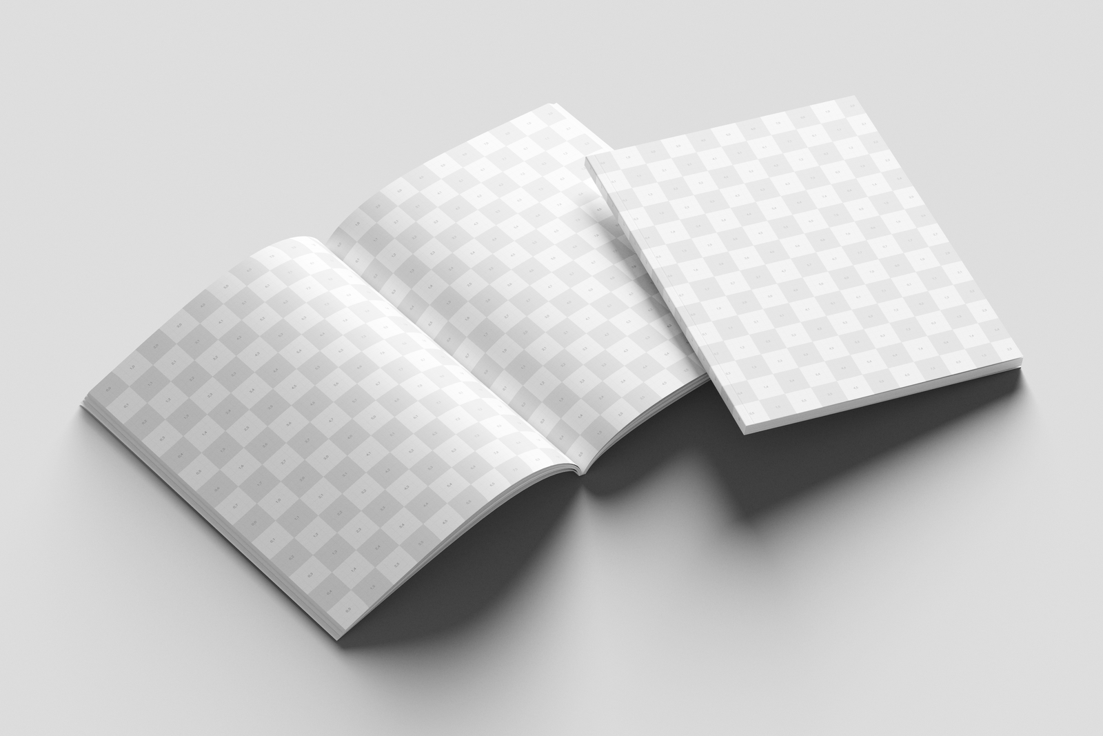 US Letter Modern Magazine Mockup Open Spread