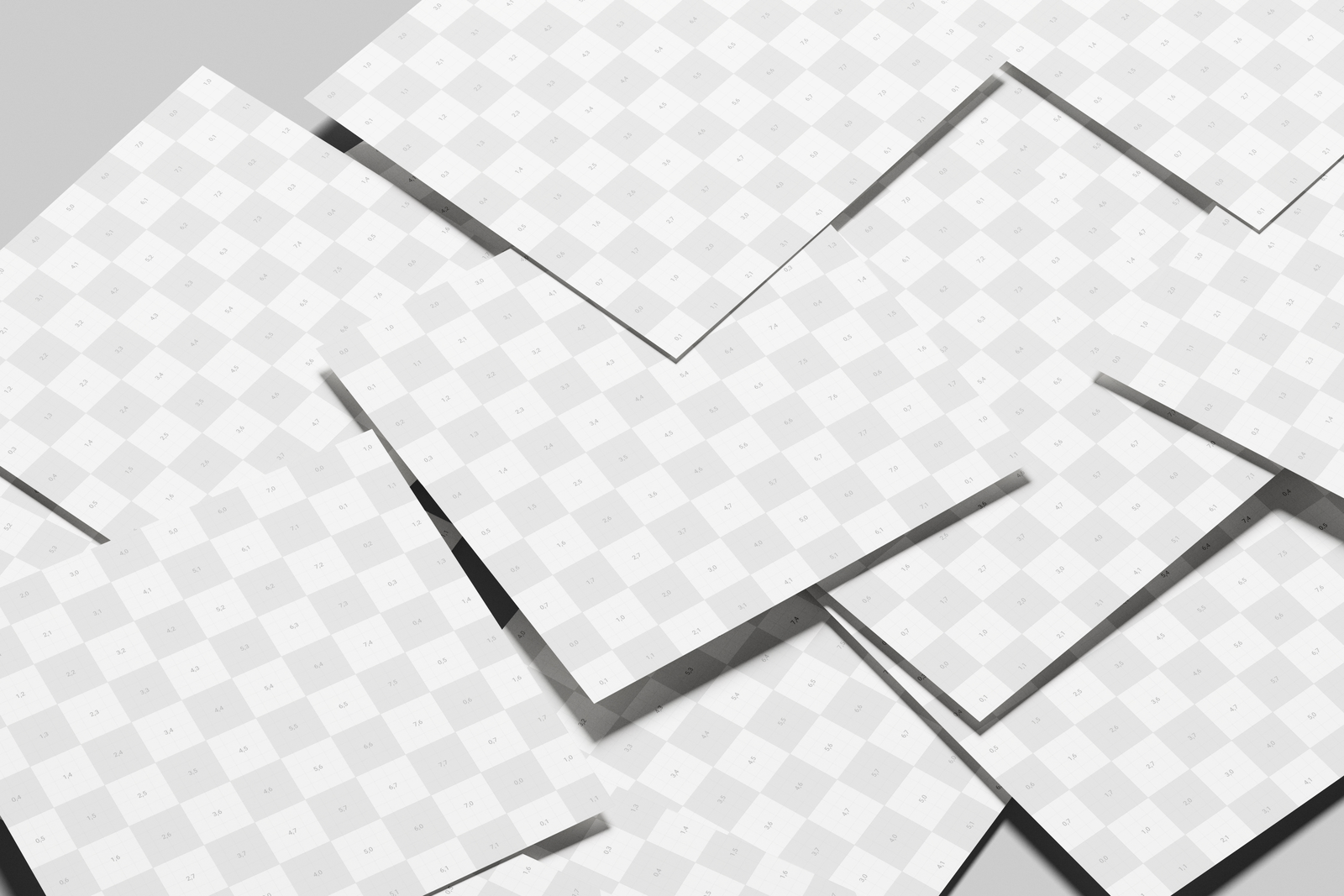 Square Pamphlet Mockup Top View