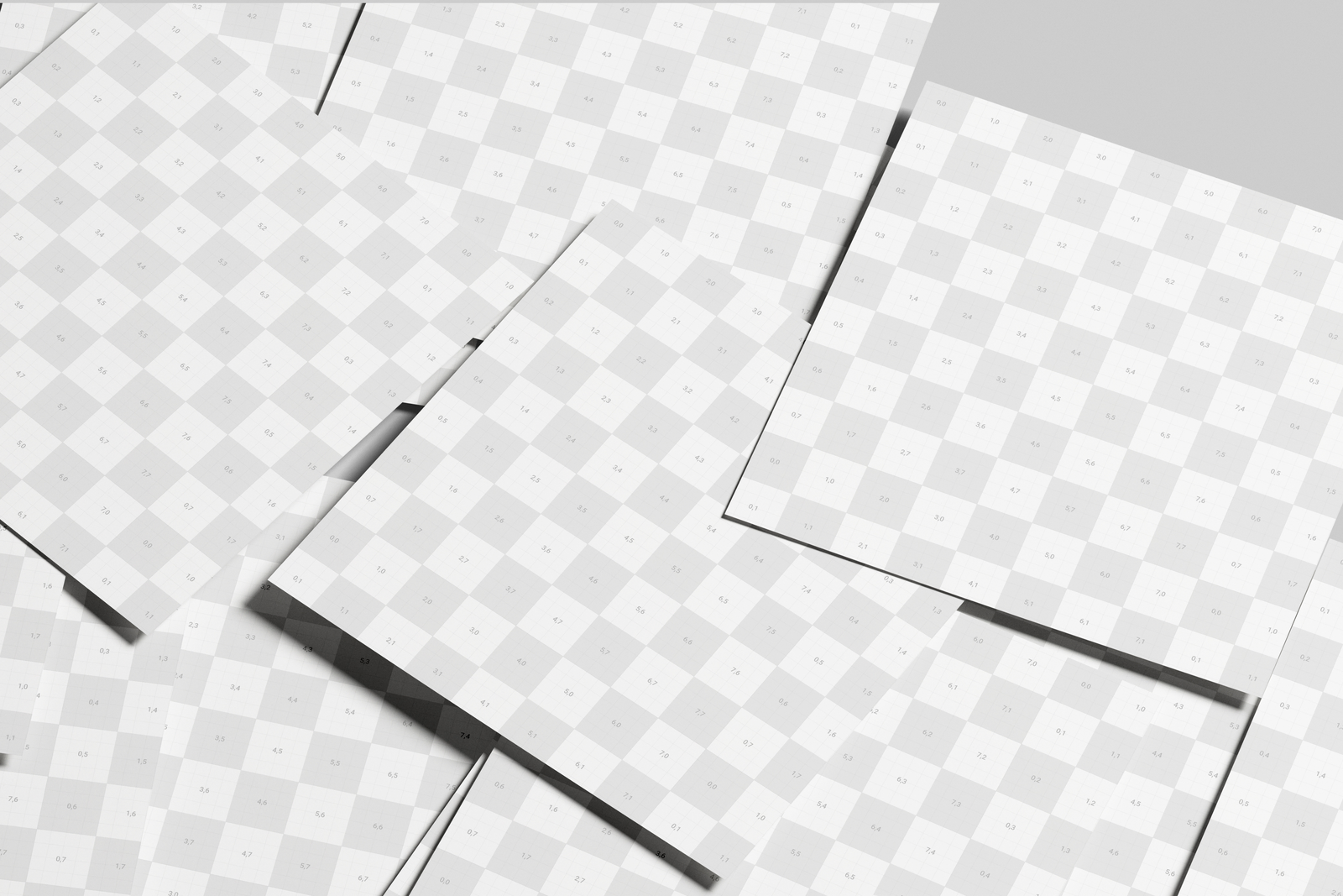 Free Square Leaflet Mockup Top View