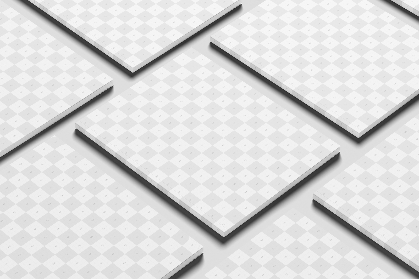 Free US Letter Editorial Magazine Mockup On Surface Angled View