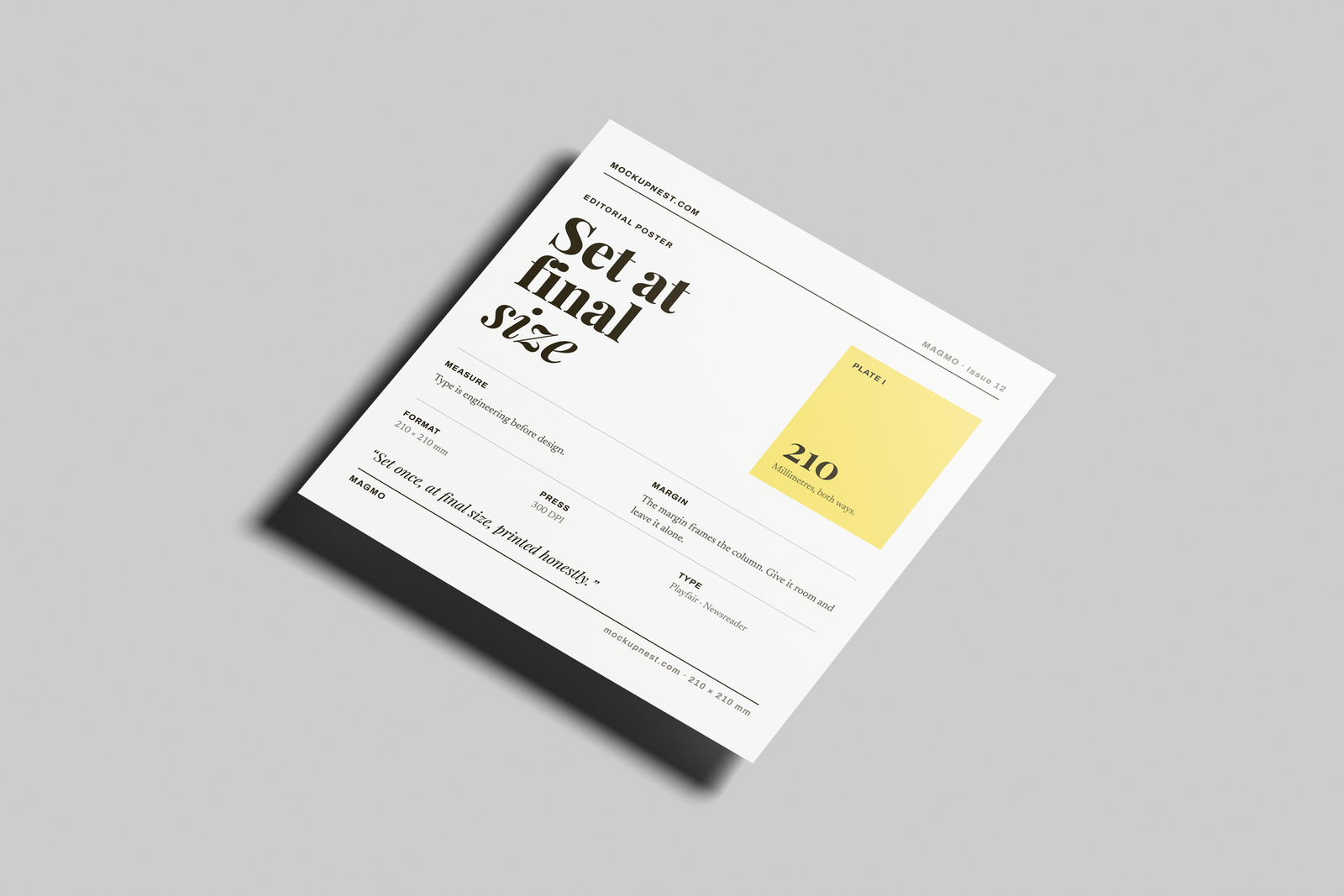 Square Leaflet Mockup