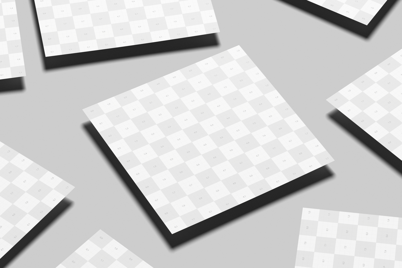 Free Square Handbill Mockup Minimal Background