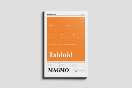 Free 11×17 Modern Magazine Mockup