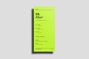 Free DL Leaflet Mockup On Wall