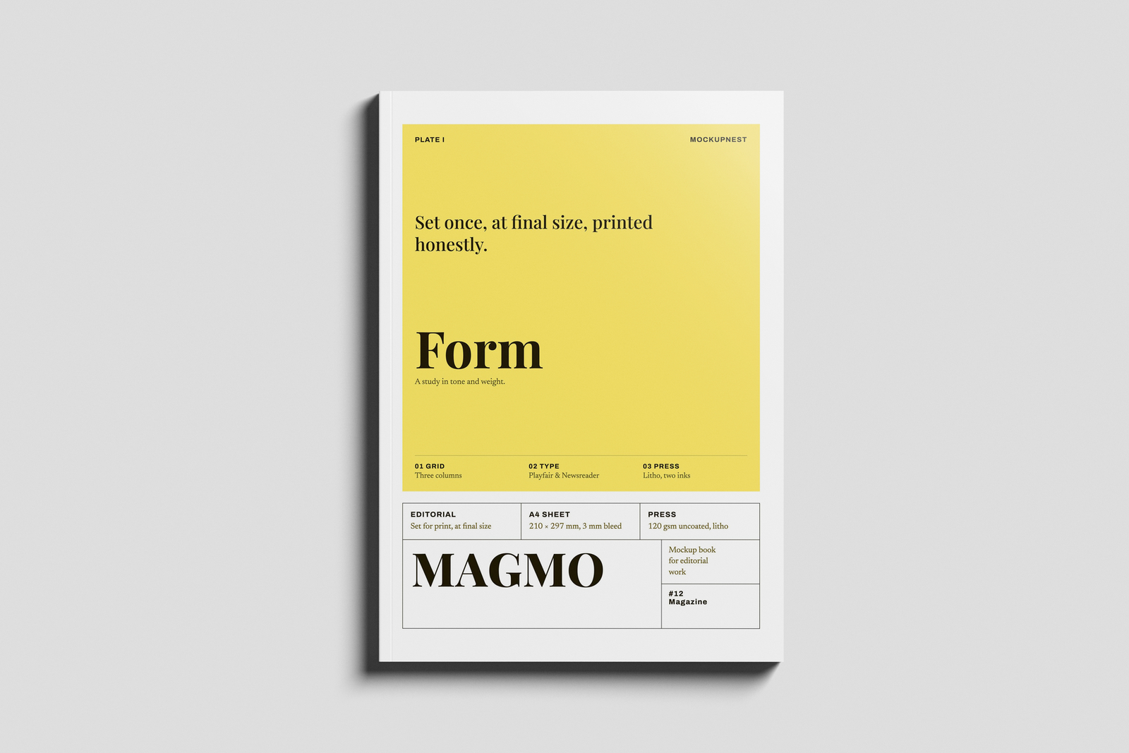 Free EU Magazine Mockup Front View