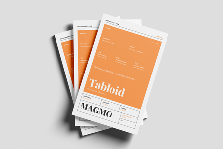 Free Tabloid Magazine Mockup
