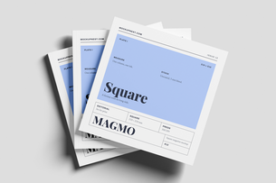 Square Print Magazine Mockup PSD