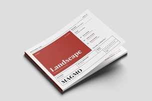 Free US Letter Horizontal Publishing Magazine Mockup On Surface