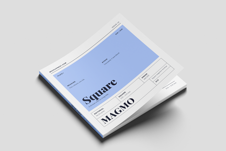 Square Publishing Magazine Mockup PSD On Surface
