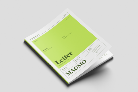 US Letter Publishing Magazine Mockup Angled Perspective