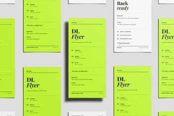DL Pamphlet Mockup On Wall