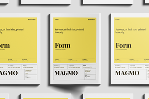 Free EU Magazine Mockup On Wall