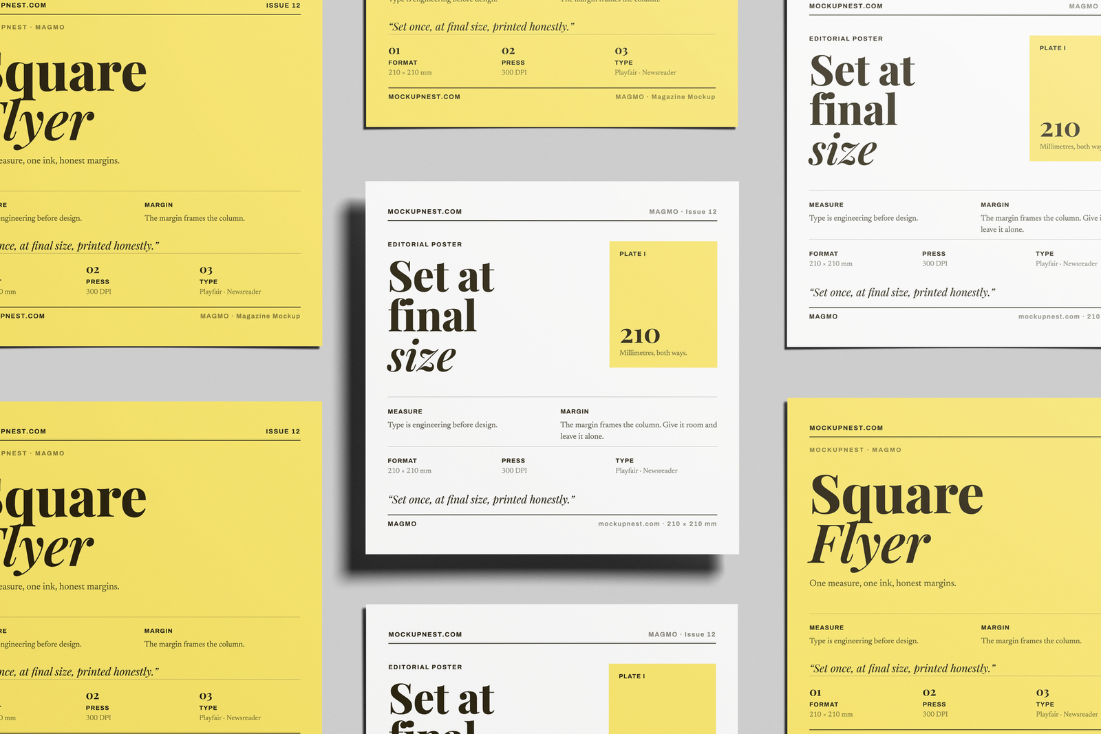 Square Handbill Mockup