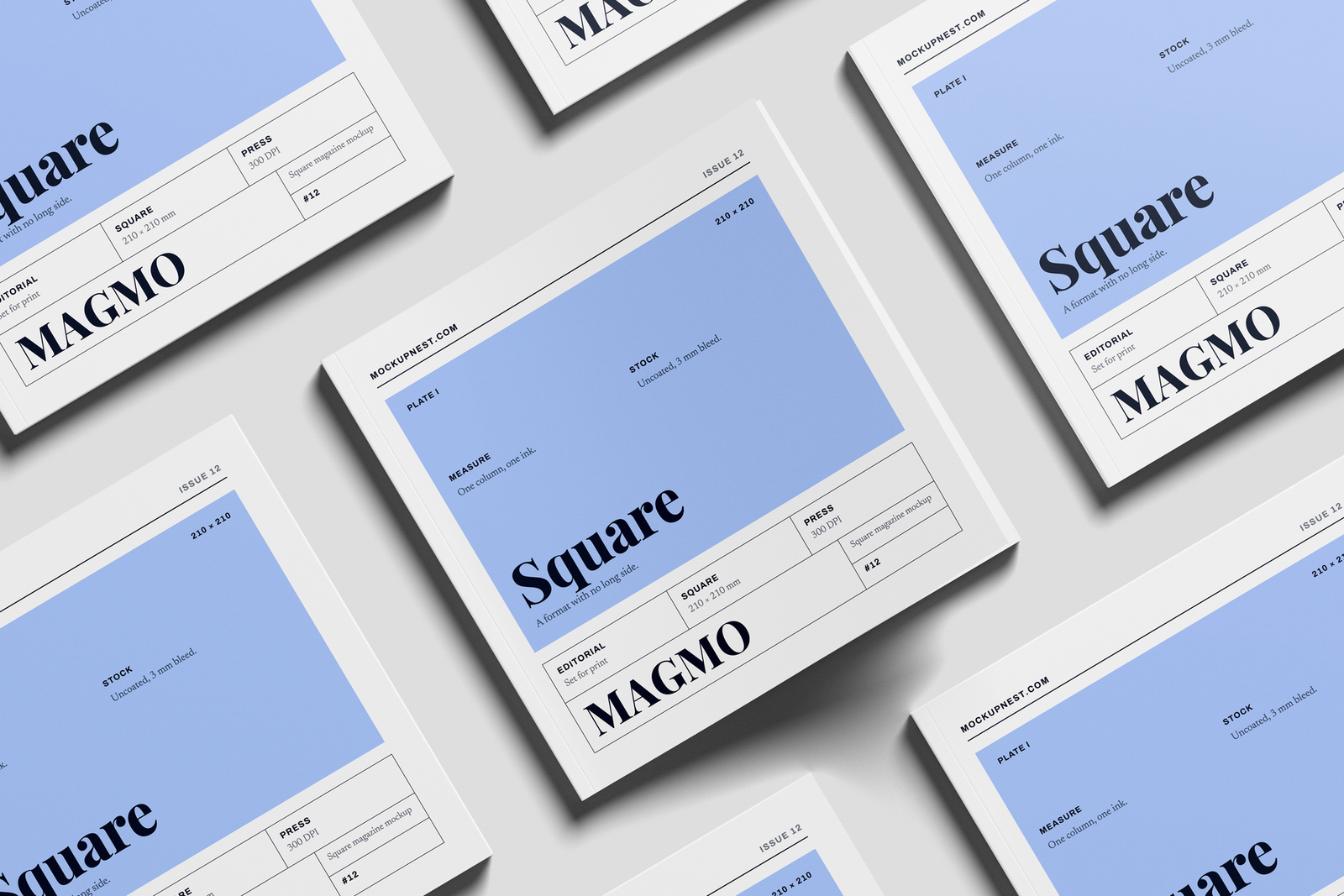 Square Branding Magazine Mockup