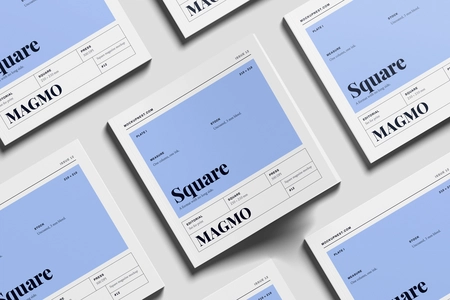 Square Branding Magazine Mockup