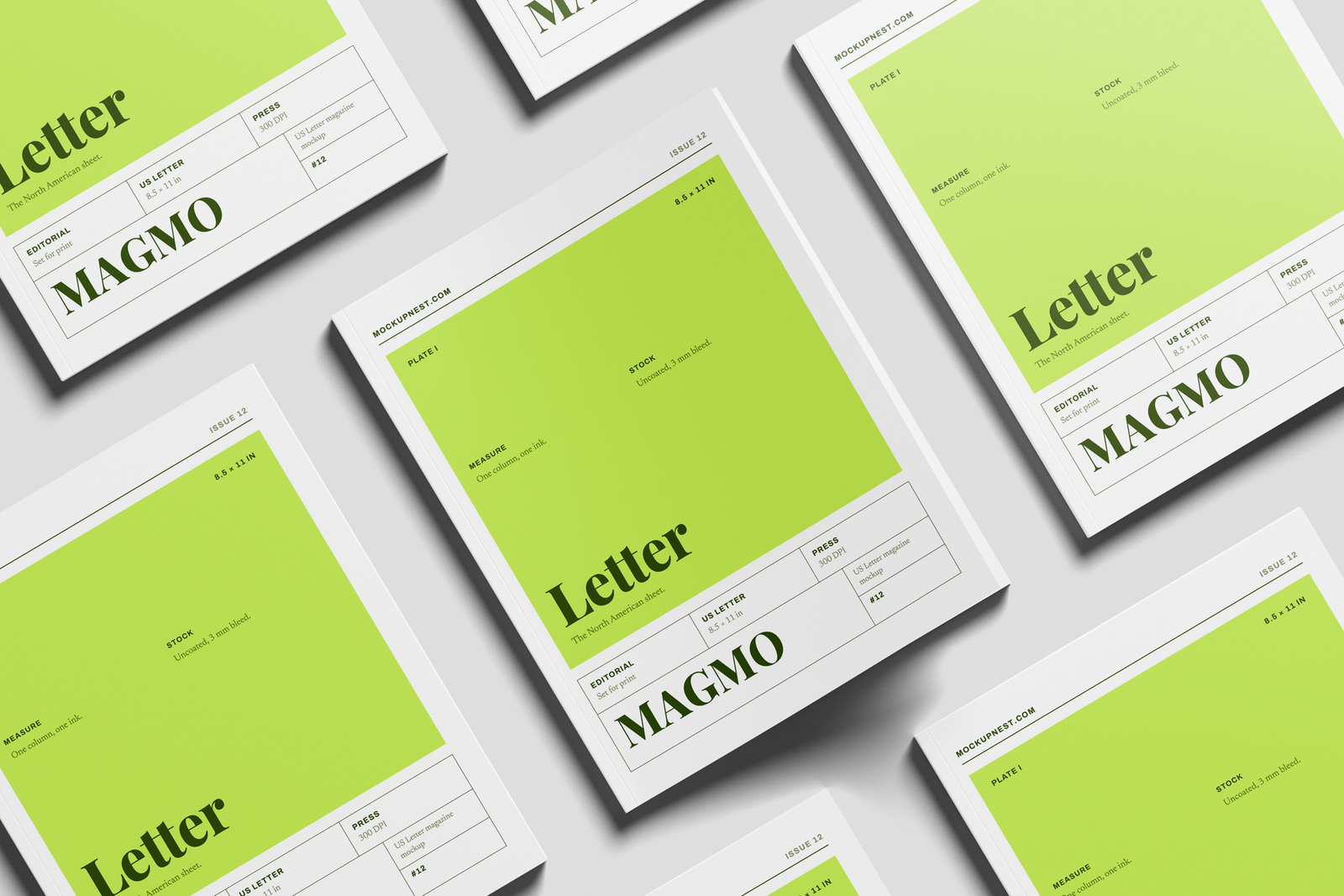 US Letter Professional Magazine Mockup