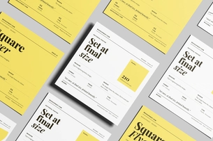 Free Square Pamphlet Mockup On Surface
