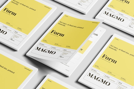 Free EU Magazine Mockup Angled View