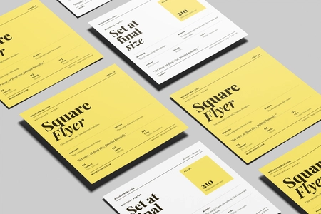 Square Poster Mockup Angled View