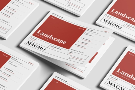 US Letter Horizontal Branding Magazine Mockup